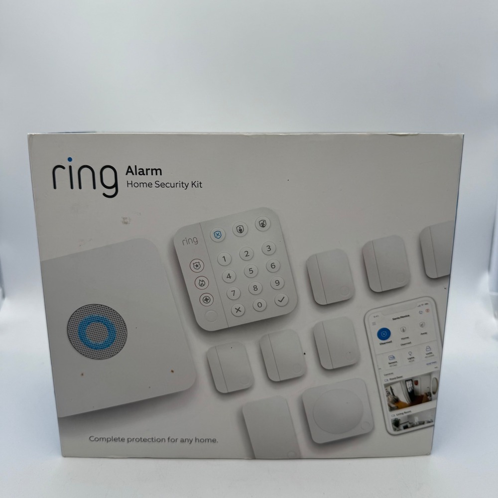 Ring Alarm 10-Piece Home Security Kit 2nd Gen White DIY Wireless System New